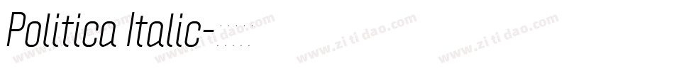 Politica Italic字体转换